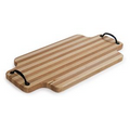 Cutting Board - 16.25" x 12" x 1.0" - Combination Hardwoods Edge Grain with Handles - Max Dim. 23"w